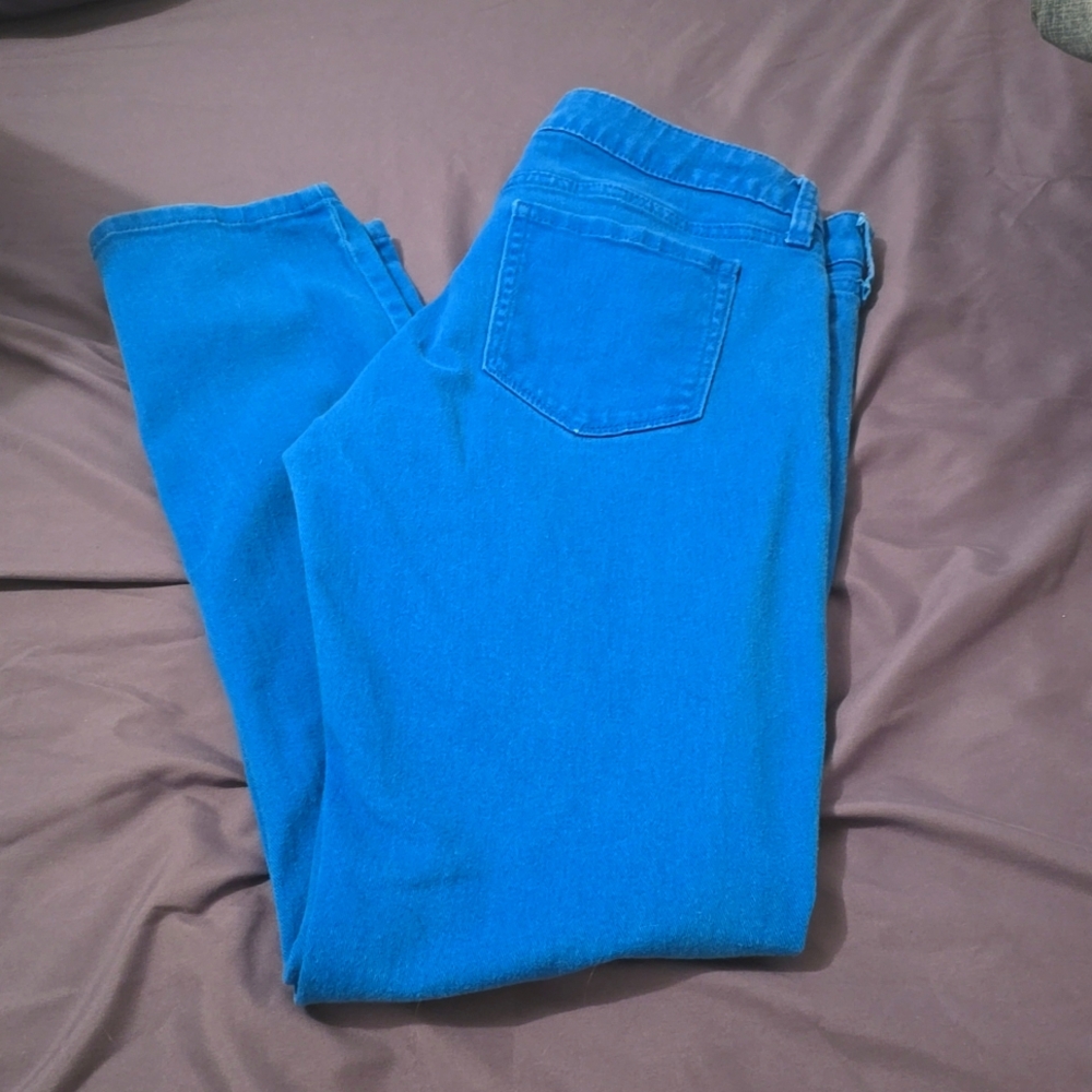 Low rise womens Arizona Jeans size 9 super skinny, cobalt blue